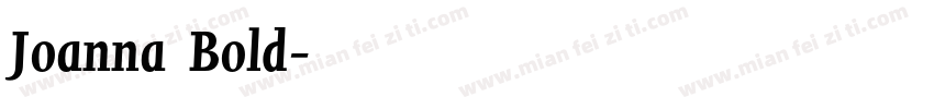 Joanna Bold字体转换